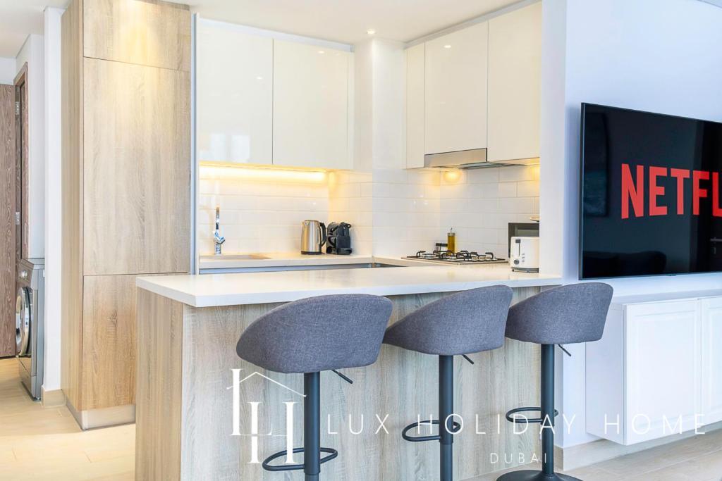 Lux Contemporary Suite With Full Marina View 6 Dubaj Kültér fotó