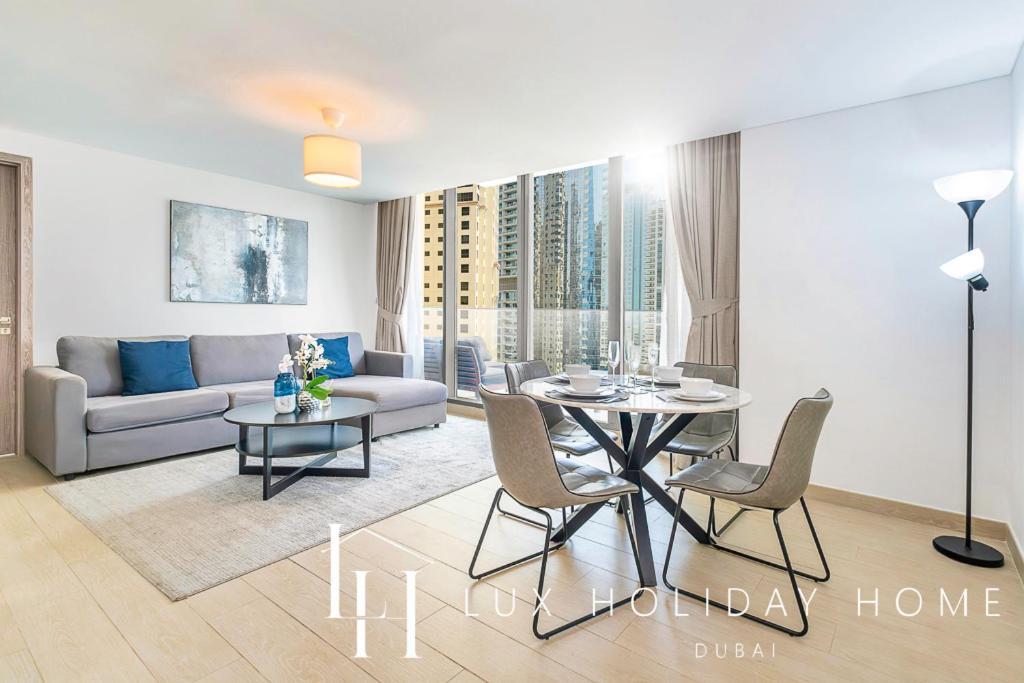 Lux Contemporary Suite With Full Marina View 6 Dubaj Kültér fotó