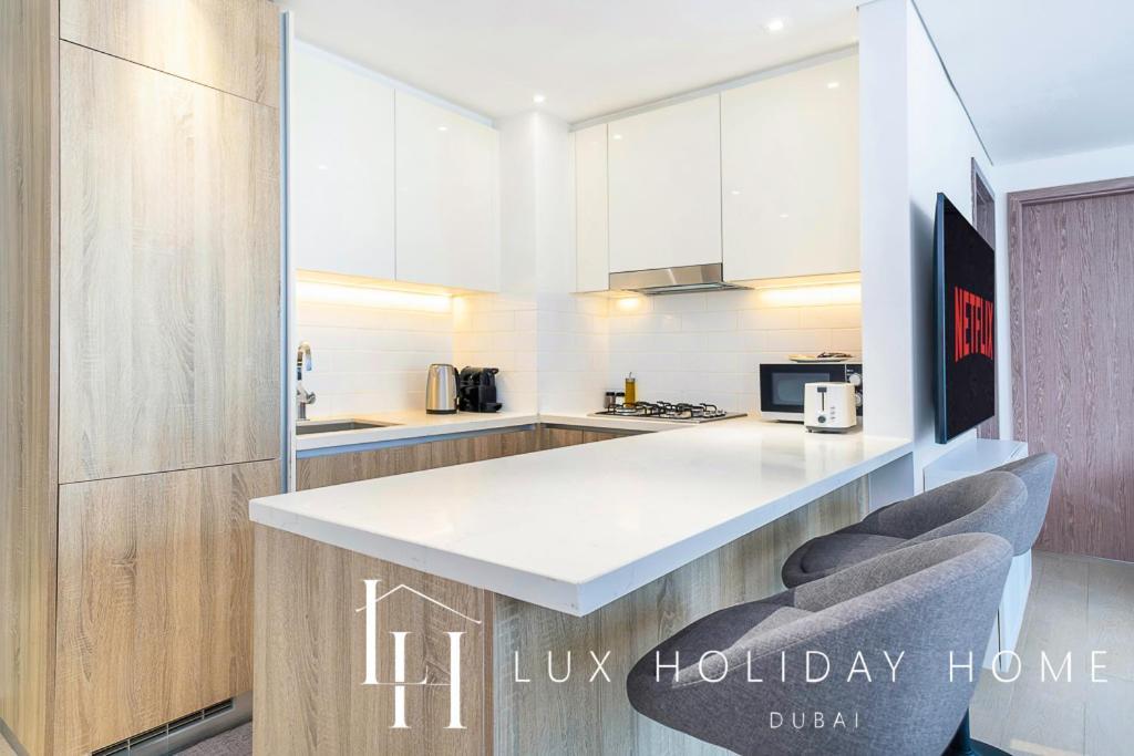 Lux Contemporary Suite With Full Marina View 6 Dubaj Kültér fotó